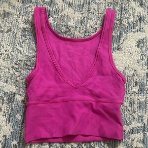 Lululemon Pink Ribbed Tank Top